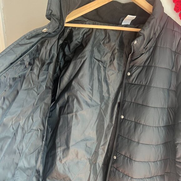 Time and Tru Womens Plus Size 3X Quilted Bubble Jacket Black Windproof - Picture 5 of 12